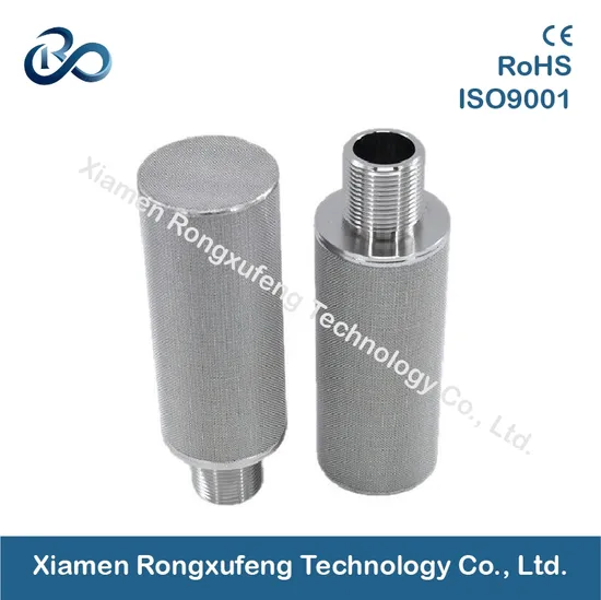 Filtros cilíndricos de malla de alambre sinterizados personalizados de acero inoxidable 304/316/316L de 1-20 pulgadas