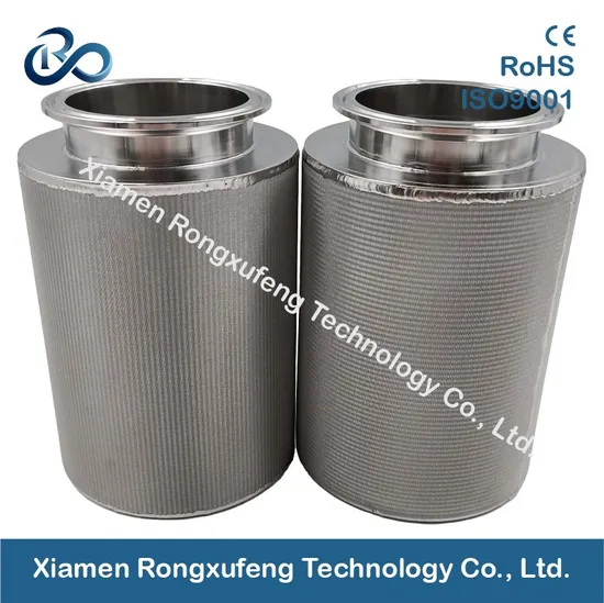 Filtros cilíndricos de malla de alambre sinterizados personalizados de acero inoxidable 304/316/316L de 1-20 pulgadas