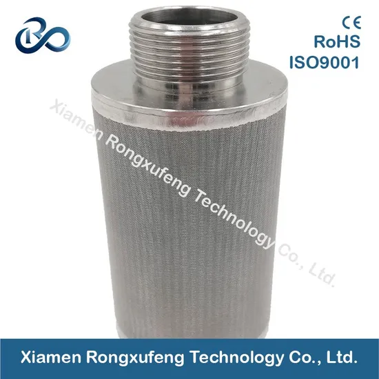 Filtros cilíndricos de malla de alambre sinterizados personalizados de acero inoxidable 304/316/316L de 1-20 pulgadas