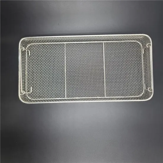Cesta de esterilización de acero inoxidable de grado de laboratorio para desinfección de instrumentos de laboratorio